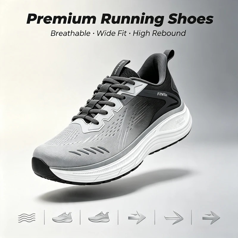 Fitville Men's Sports Sneakers - Sneaker Box recension och pris